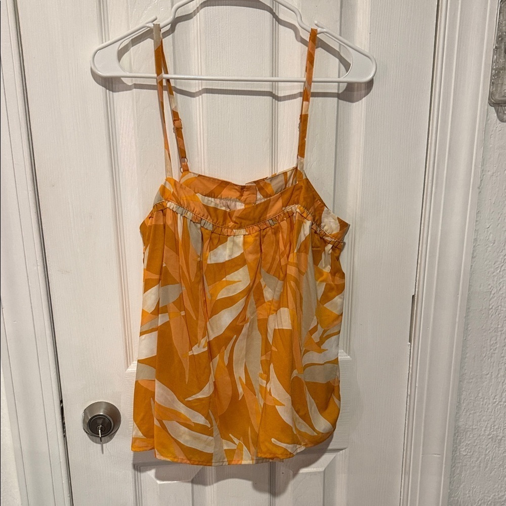A New Day Orange and Cream Camisole